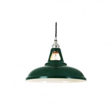 VIENNA - Industrial Ceiling Pendant In Powder Coated Racing Green