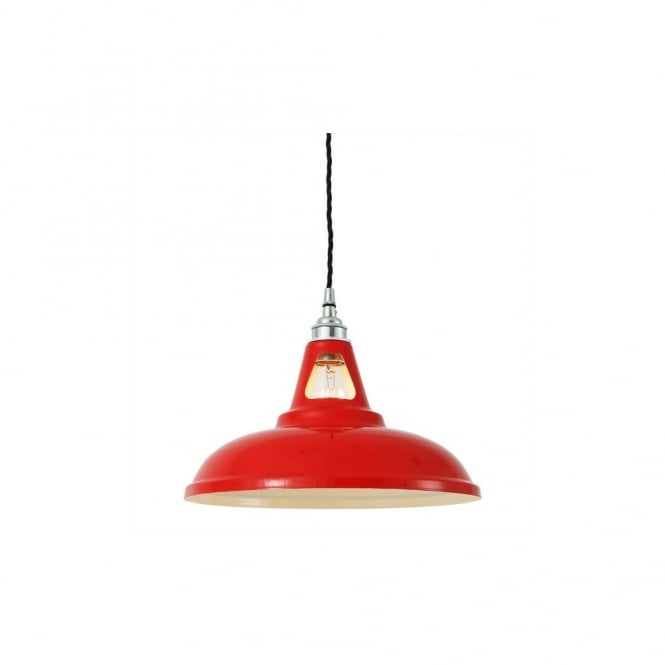 VIENNA - Industrial Ceiling Pendant In Powder Coated Red