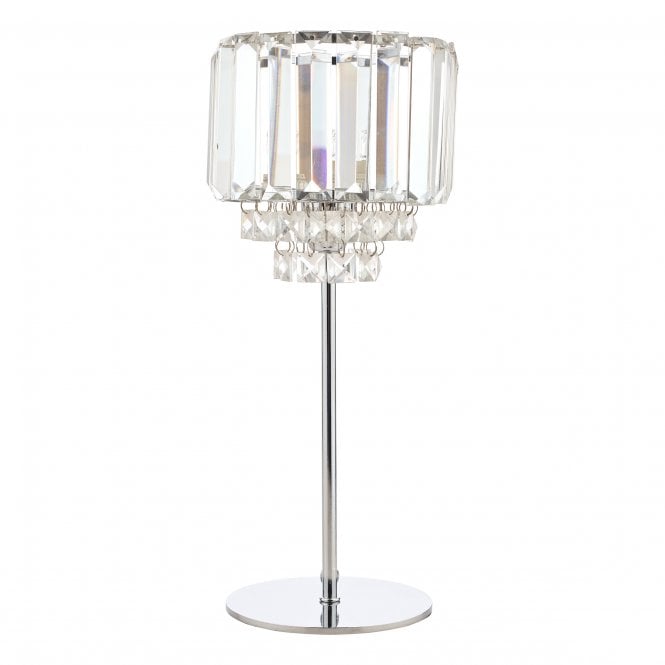 Vienna Table Lamp Polished Chrome & Crystal