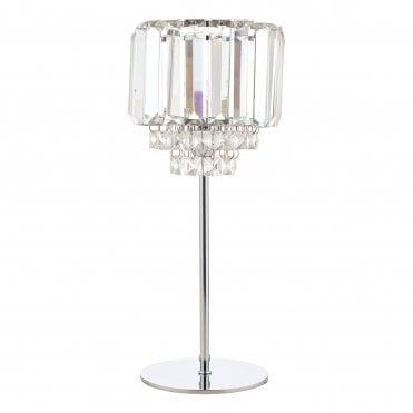 Vienna Table Lamp Polished Chrome & Crystal
