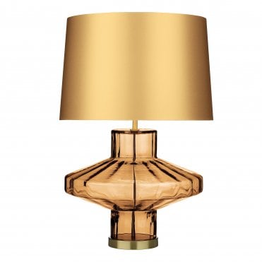 amber glass table lamp base