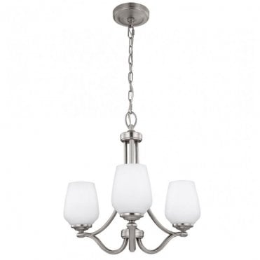 VINTNER 3 Light Chandelier in Satin Nickel