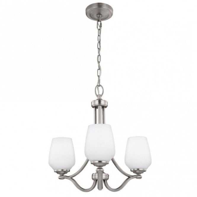 VINTNER 3 Light Chandelier in Satin Nickel