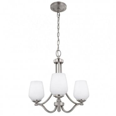 VINTNER 3 Light Chandelier in Satin Nickel