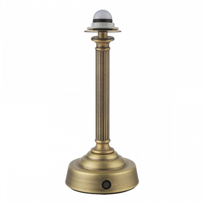 Virgil LED Rechargeable Table Lamp - Matt Antique Brass (Base Only)