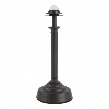matte black rechargeable LED table lamp