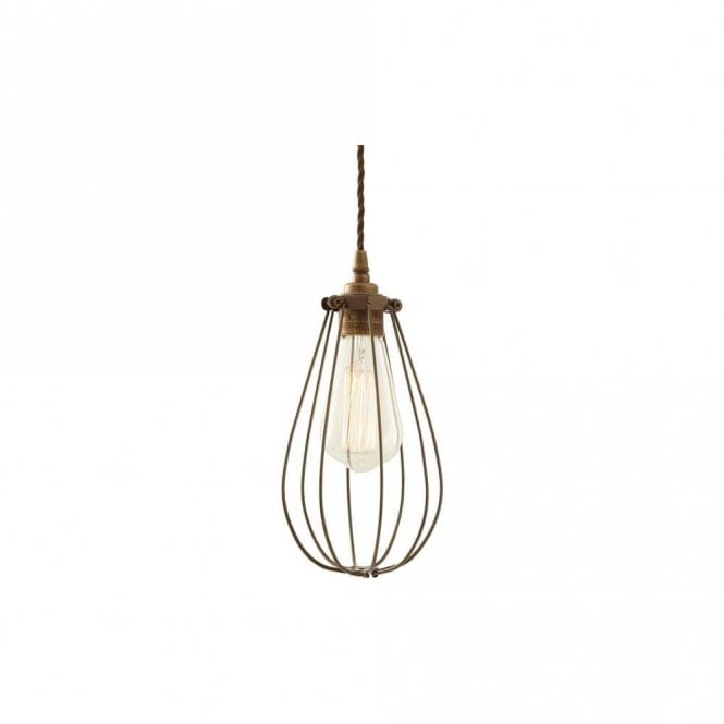 VOX - Vintage Cage Ceiling Pendant Light In Powder Coated Bronze
