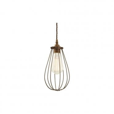 VOX - Vintage Cage Ceiling Pendant Light In Powder Coated Bronze