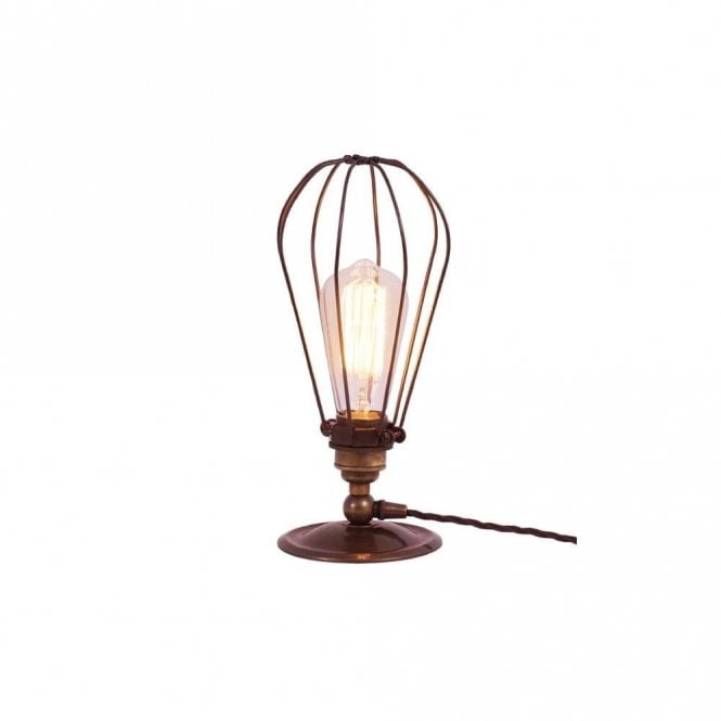 VOX - Vintage Cage Table Lamp In Antique Brass