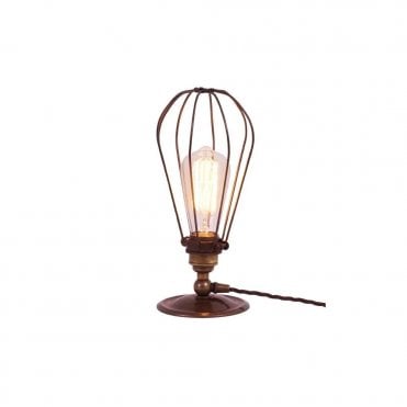 VOX - Vintage Cage Table Lamp In Antique Brass