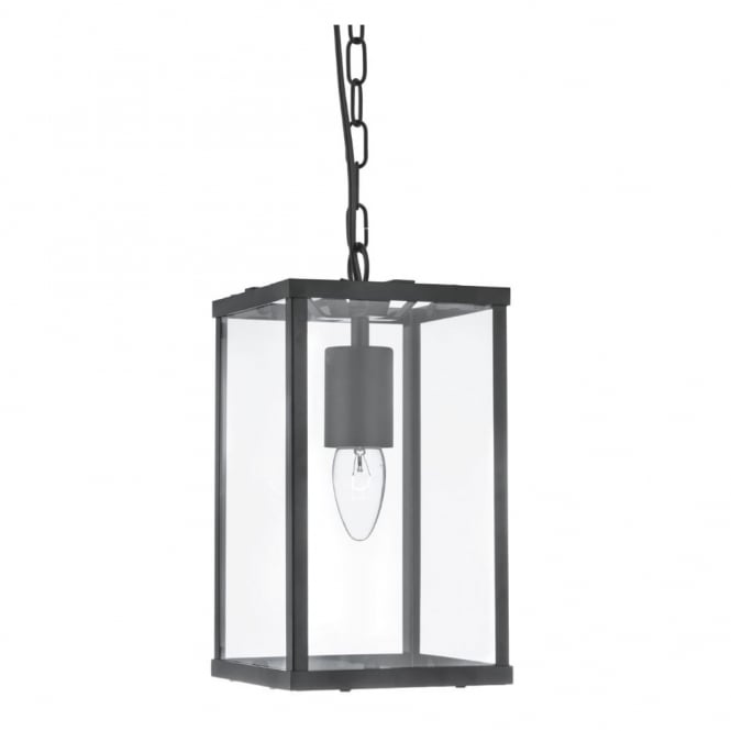 VOYAGER - Matte Black Glazed Lantern Ceiling Pendant