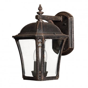 WABASH Exterior 2 Light Medium Wall Lantern Mocha