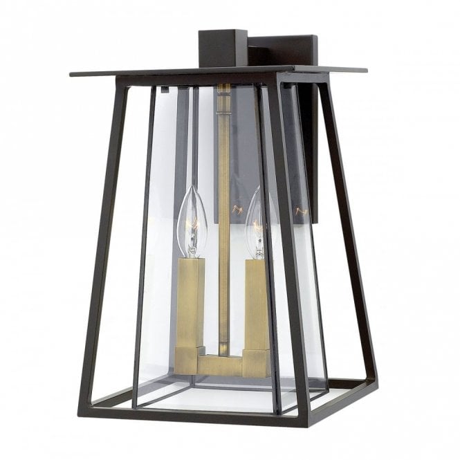 WALKER Large Exterior Wall Lantern Buckeye Bronze