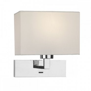 WALL - Light Rectangle Wall Bracket Polished Chrome Base Only