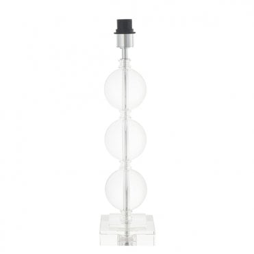 WARDEN Crystal Glass Three Sphere Table Light Base
