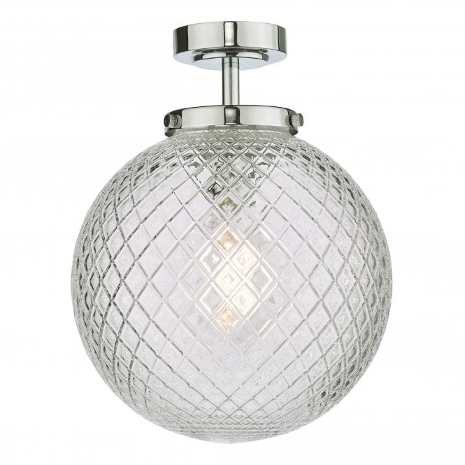 WAYNE Flush Polished Chrome Glass IP44
