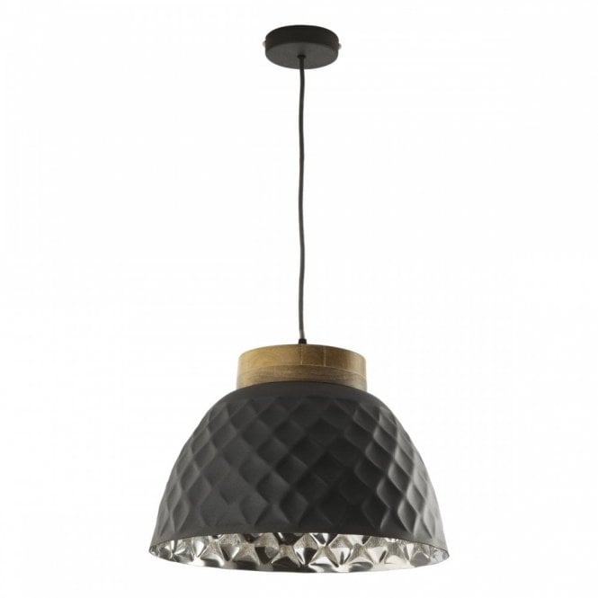 WAZIR Ceiling Pendant Grey and Mango Wood