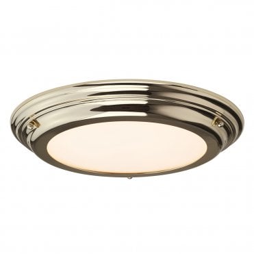 LED Medium Bath Antique Flush Polished Brass