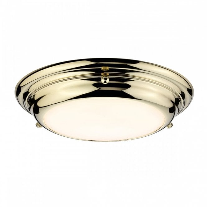 WELLAND Mini LED Bathroom Ceiling Flush Light Polished Brass