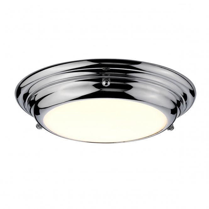 WELLAND Mini LED Bathroom Ceiling Flush Light Polished Chrome