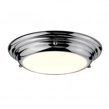 Mini LED Bathroom Ceiling Flush Light Polished Chrome