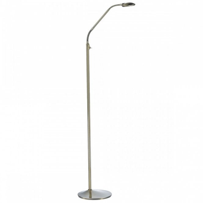 WELLINGTON Contemporary Antique Brass LED Floor Lamp