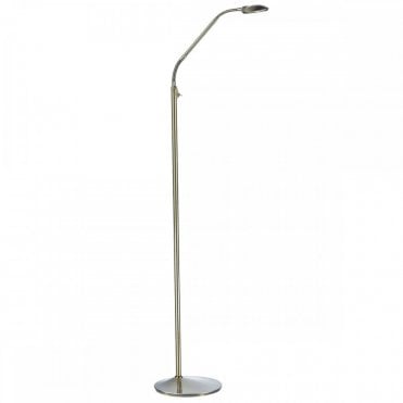WELLINGTON Contemporary Antique Brass LED Floor Lamp