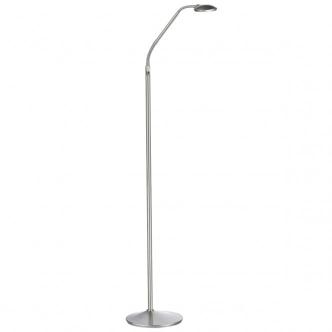 WELLINGTON Contemporary Satin Chrome Led Floor Lamp
