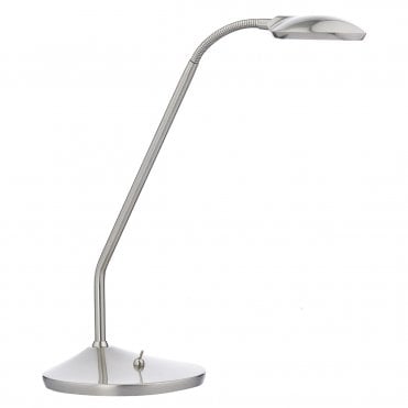 WELLINGTON Modern Satin Chrome LED Table Lamp
