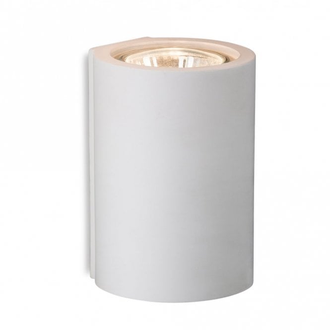 WELLS Single Plaster Wall Light, White