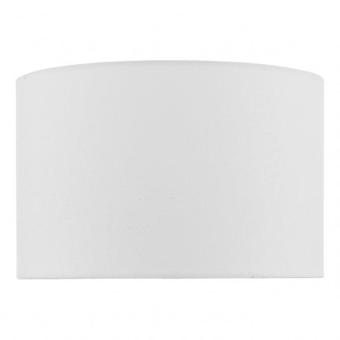 WHITE Faux Silk Lamp Shade Drum Shape 20 x 32cm