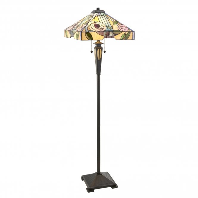WILLOW - Tiffany Standard Floor Lamp, Art Nouveau Style