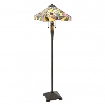 WILLOW - Tiffany Standard Floor Lamp, Art Nouveau Style