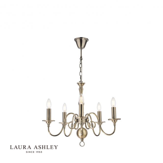 WINCHESTER 5 Light Pendant Antique Brass