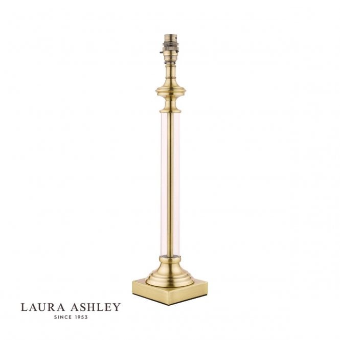 WINSTON Antique Brass & Glass Candlestick Table Lamp Base