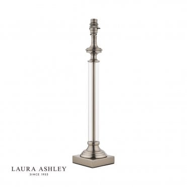 WINSTON Antique Chrome & Glass Candlestick Table Lamp | Base Only