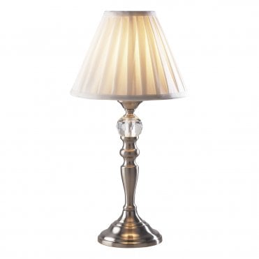 WISE Beau Satin Chrome Touch Lamp