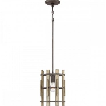 WOOD Hollow Mini Hanging Ceiling Pendant Light in Wood
