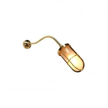 WYBERT - Bathroom Well Glass Wall Light In Polished Brass