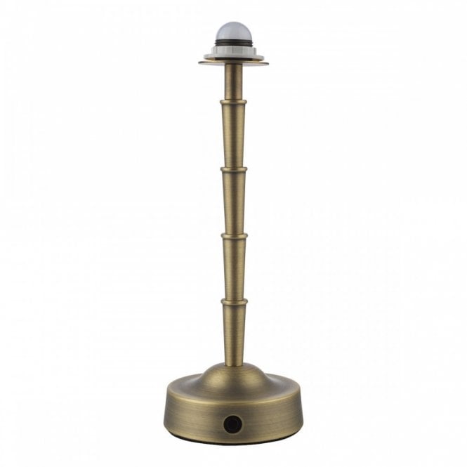 Wyman LED Rechargeable Table Lamp - Matt Antique Brass (Base Only)