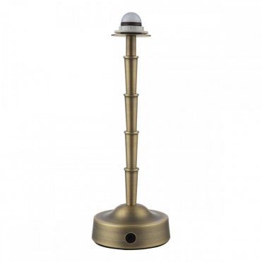 Wyman LED Rechargeable Table Lamp - Matt Antique Brass (Base Only)