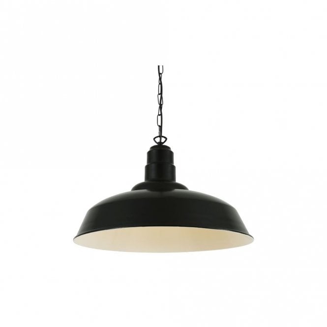 WYSE - Industrial Ceiling Pendant Light In Powder Coated Black