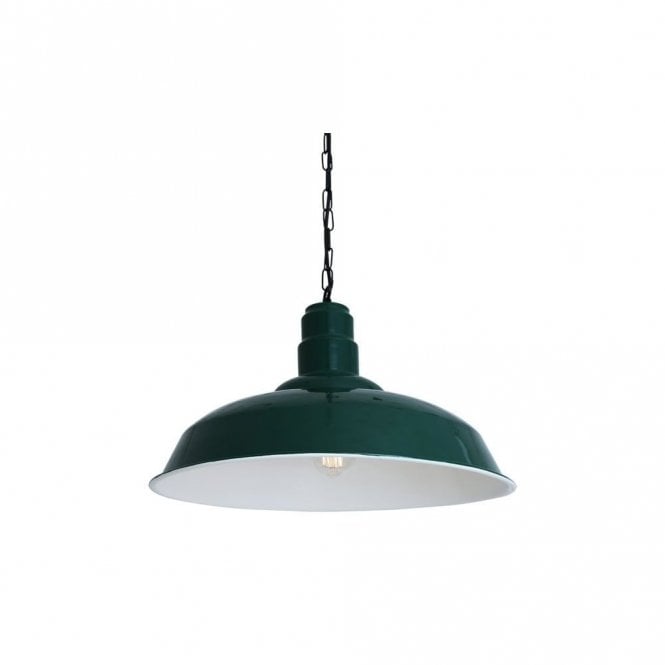 WYSE - Industrial Ceiling Pendant Light In Powder Coated Racing Green