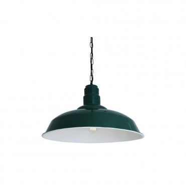 WYSE - Industrial Ceiling Pendant Light In Powder Coated Racing Green
