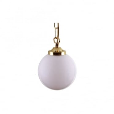 YAOUNDE - 14Cm Globe Ceiling Pendant Light In Polished Brass