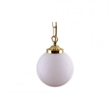 YAOUNDE - 14Cm Globe Ceiling Pendant Light In Polished Brass