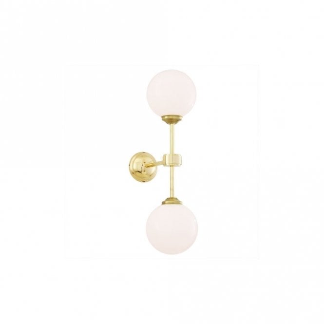 YAOUNDE - Double Globe Wall Light In Polished Brass