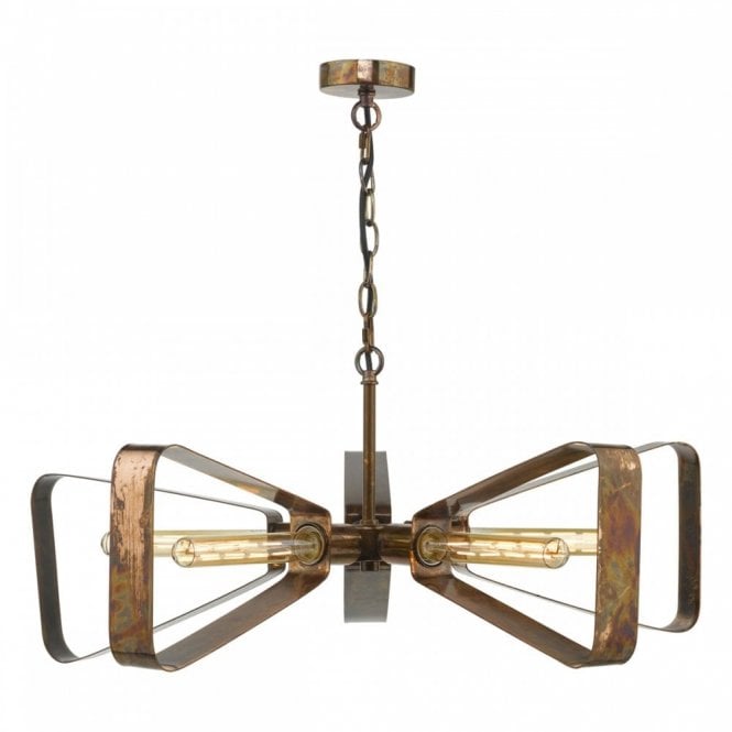 YAVANNA 5 Light Industrial Ceiling Pendant Oiled Copper