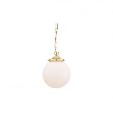 YEREVAN - 20Cm Globe Ceiling Pendant Light In Polished Brass