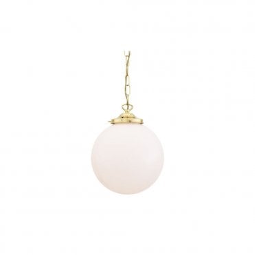 YEREVAN - 25Cm Globe Ceiling Pendant Light In Polished Brass